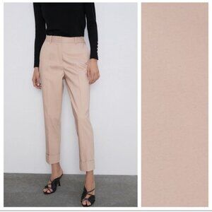 ZARA | Elegant Trousers Pants Beige Sz SMALL